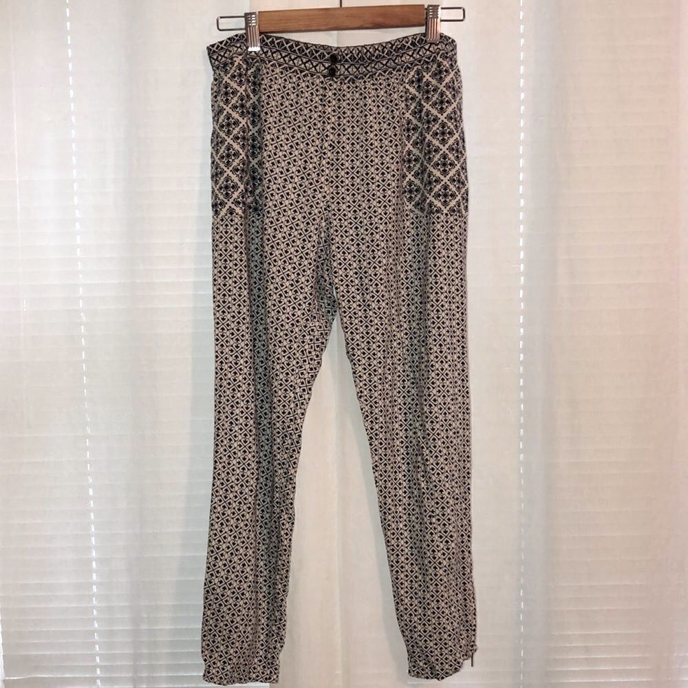 SportsGirl 12 Navy White Light Ankle Cropped Summer Pants